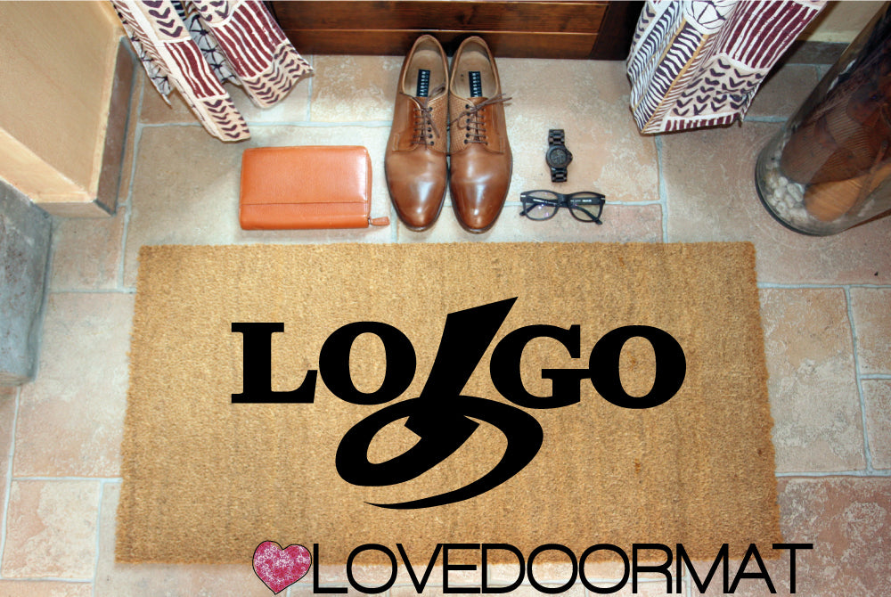 Zerbino Personalizzato per Azienda – Tuo Logo – LOVEDOORMAT in Cocco, Fondo  in Gomma 100% BIO