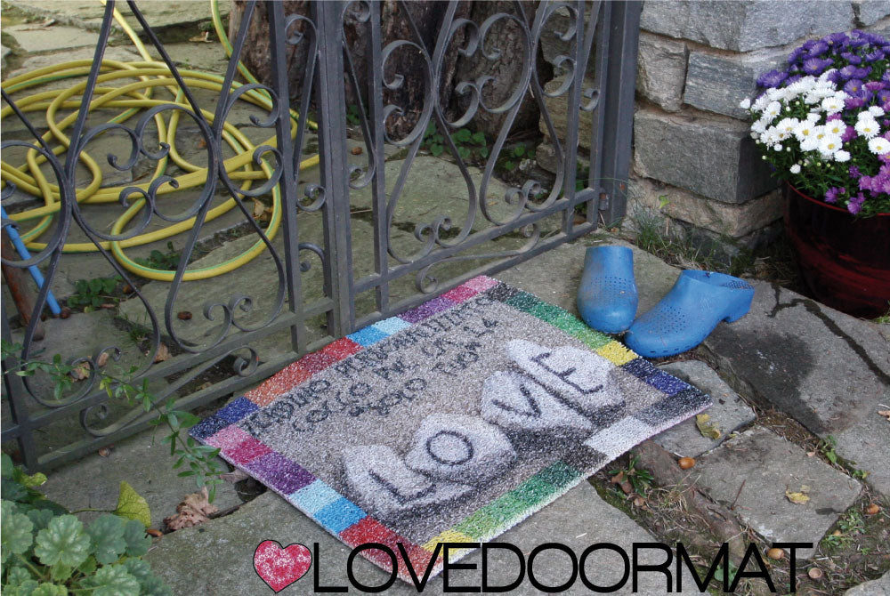 Super Resistente Materiale da Outdoor dello Zerbino Personalizzato da Esterno LOVEDOORMAT in Pvc, Fondo in Gomma