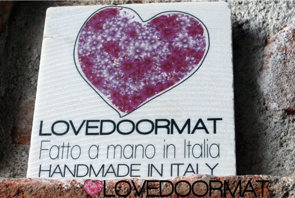 Formella Personalizzata con il logo LOVEDOORMAT in Marmo 100% Naturale