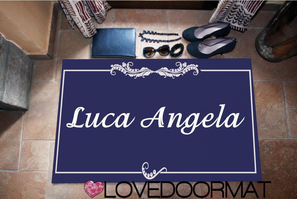 Zerbino Personalizzato – Adorabile, Tuo Testo – LOVEDOORMAT Tappeto in Feltro, Fondo in Gomma