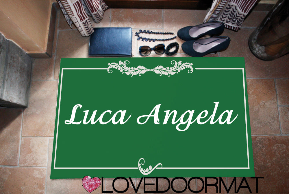 Zerbino Personalizzato – Adorabile, Tuo Testo – LOVEDOORMAT Tappeto in Feltro, Fondo in Gomma