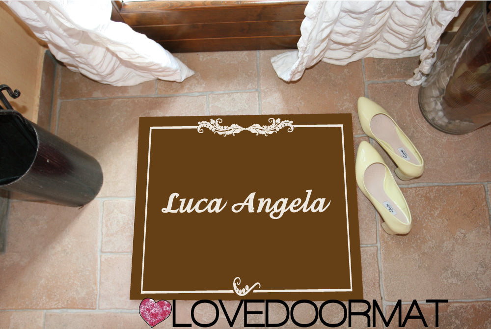 Zerbino Personalizzato – Adorabile, Tuo Testo – LOVEDOORMAT in Feltro, Fondo in Gomma