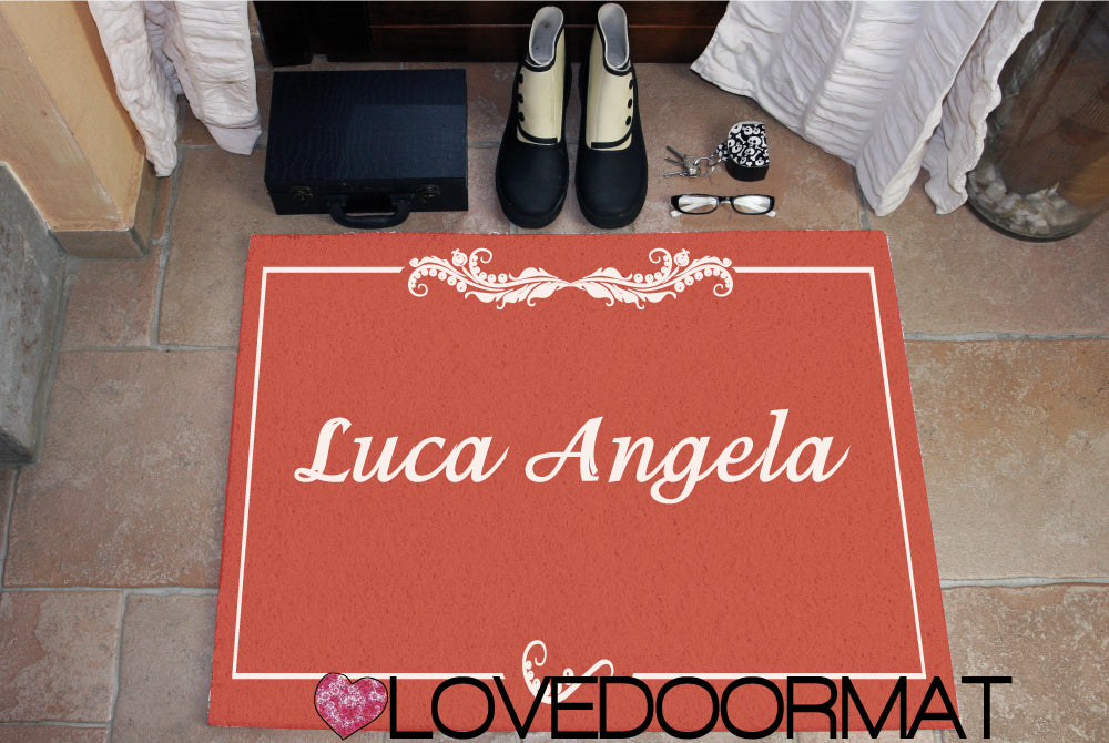 Zerbino Personalizzato – Adorabile, Tuo Testo – LOVEDOORMAT in Pvc, Fondo in Gomma