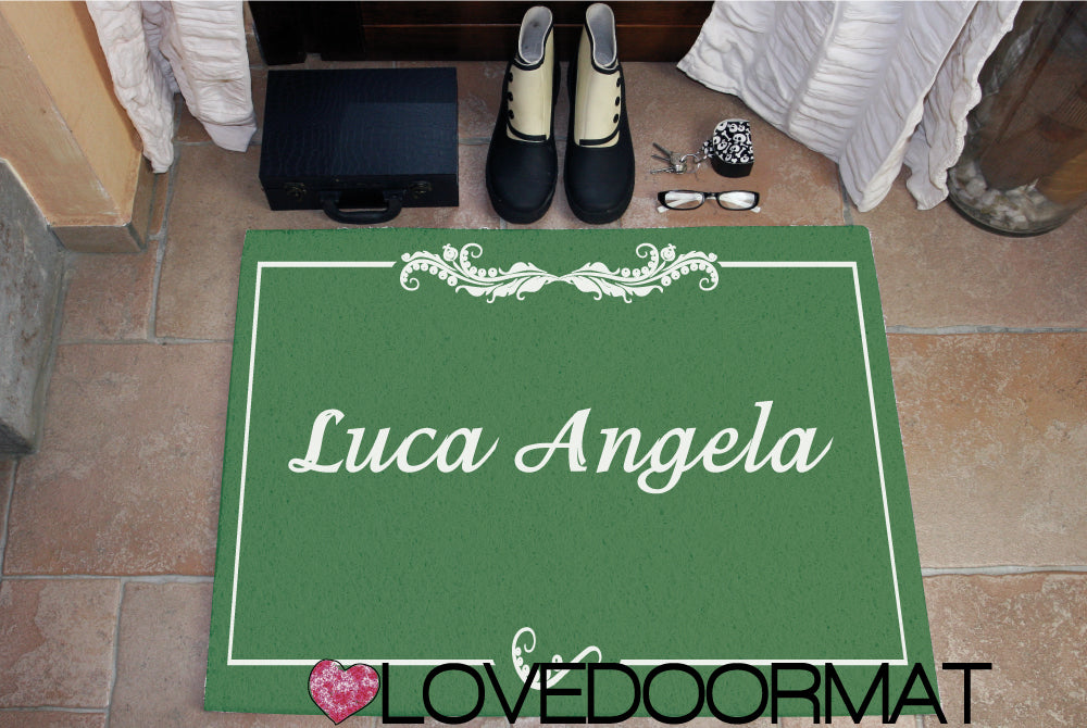 Zerbino Personalizzato – Adorabile, Tuo Testo – LOVEDOORMAT in Pvc, Fondo in Gomma