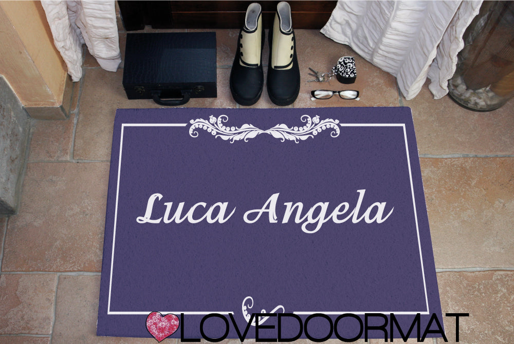 Zerbino Personalizzato – Adorabile, Tuo Testo – LOVEDOORMAT in Pvc, Fondo in Gomma