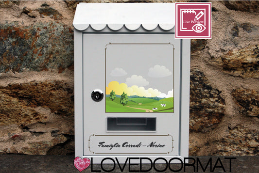Cassetta Posta Personalizzata – Alba Sui Campi – LOVEDOORMAT In Acciaio Dipinto cm 30x21x7