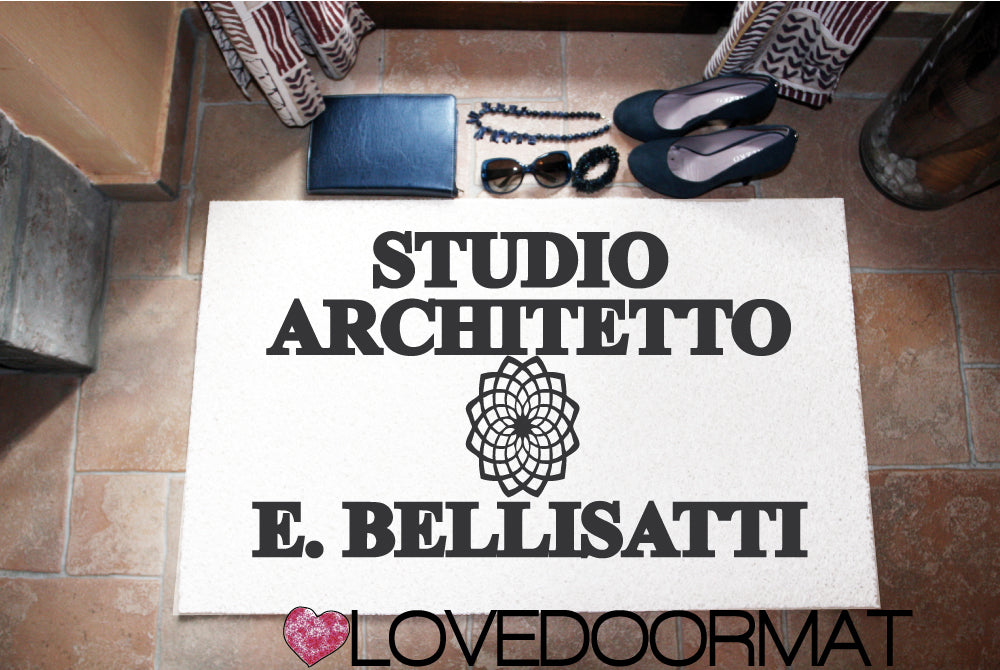 Tappeto Personalizzato – Studio Architetto – LOVEDOORMAT in Feltro e Gomma, 100% asciugapassi