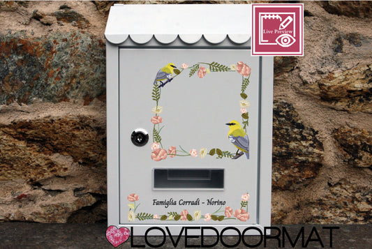 Cassetta Posta Personalizzata – Cinciallegra – LOVEDOORMAT In Acciaio Dipinto cm 30x21x7