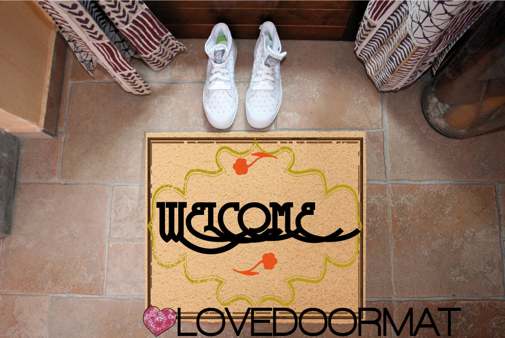 Zerbino Personalizzabile – Cornice Liberty – LOVEDOORMAT in Pvc, Fondo in Gomma, 100% Impermeabile