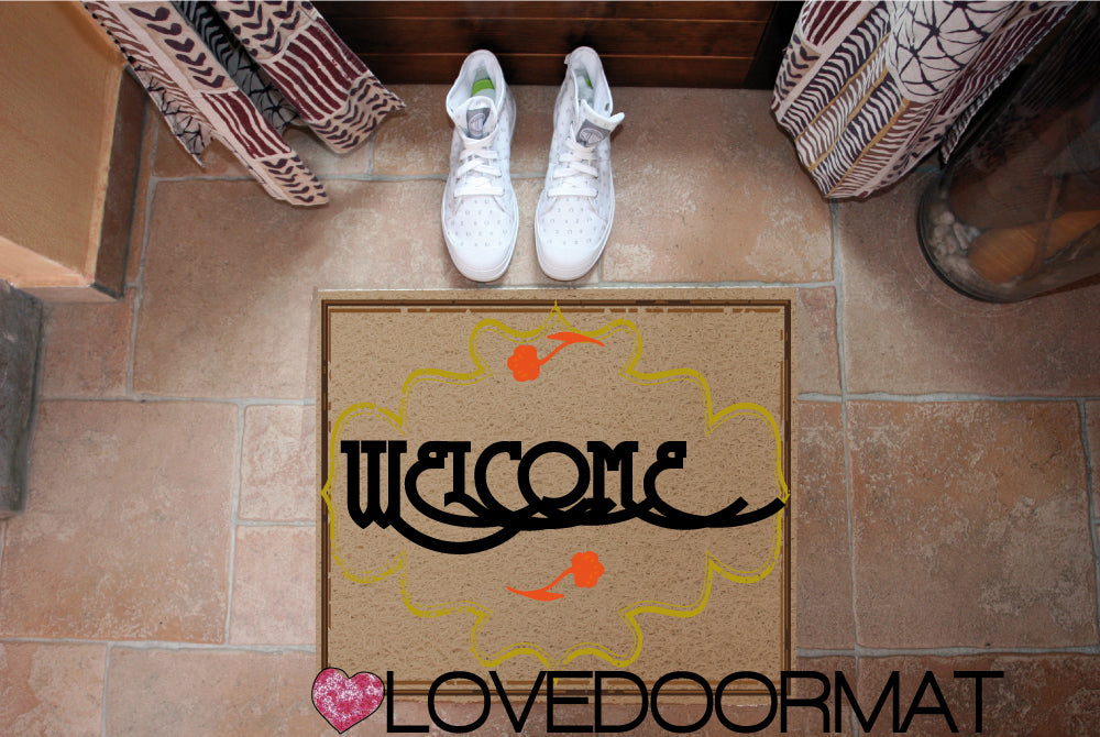 Zerbino Personalizzabile – Cornice Liberty – LOVEDOORMAT in Pvc, Fondo in Gomma, 100% Impermeabile