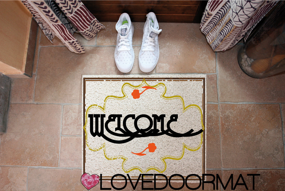 Zerbino Personalizzabile – Cornice Liberty – LOVEDOORMAT in Pvc, Fondo in Gomma, 100% Impermeabile