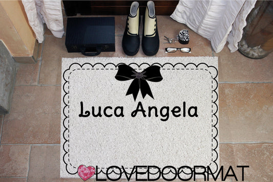 Zerbino Personalizzato – Delius, Tuo Testo – LOVEDOORMAT in Pvc, Fondo in Gomma, 100% Impermeabile