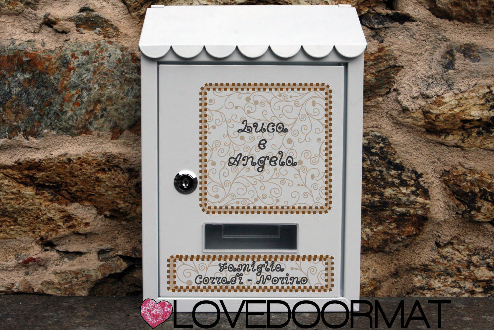 Cassetta Posta Personalizzata – Dolcezza – LOVEDOORMAT In Acciaio Dipinto cm 30x21x7