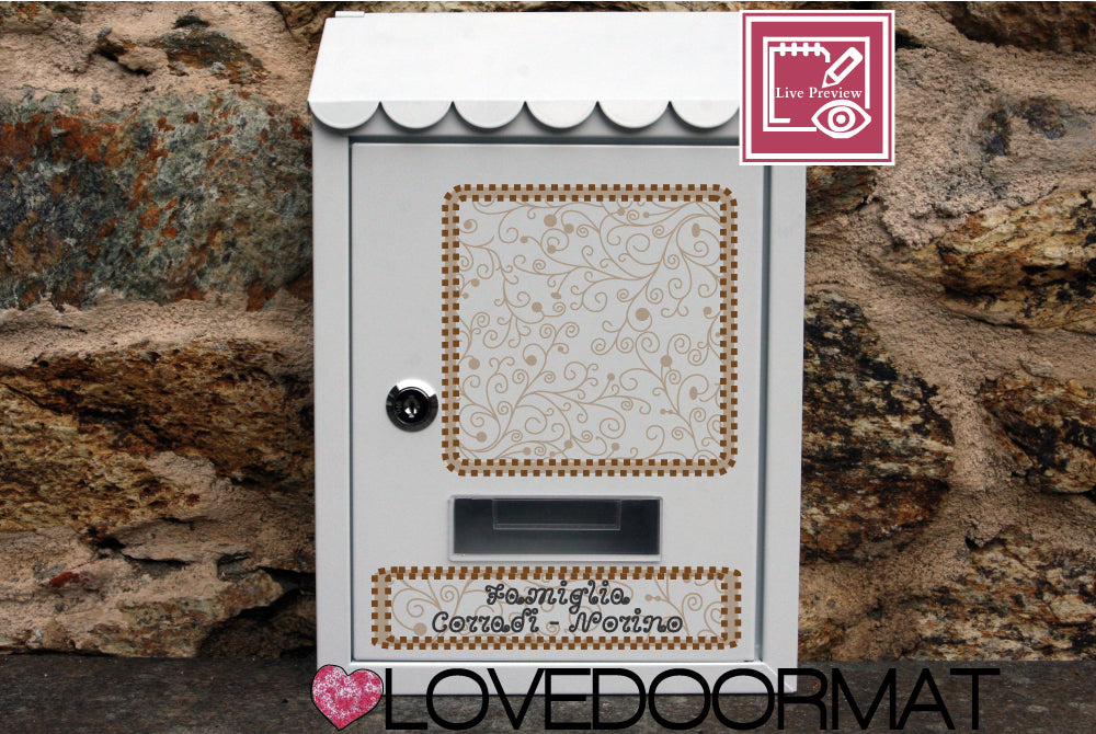 Cassetta Posta Personalizzata – Dolcezza – LOVEDOORMAT In Acciaio Dipinto cm 30x21x7