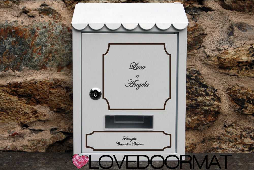 Cassetta Posta Personalizzata – Elegante – LOVEDOORMAT In Acciaio Dipinto cm 30x21x7