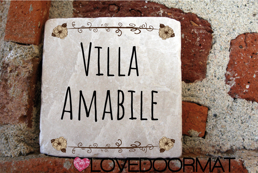 Formella Personalizzata – Amabile – LOVEDOORMAT in Marmo 100% Naturale