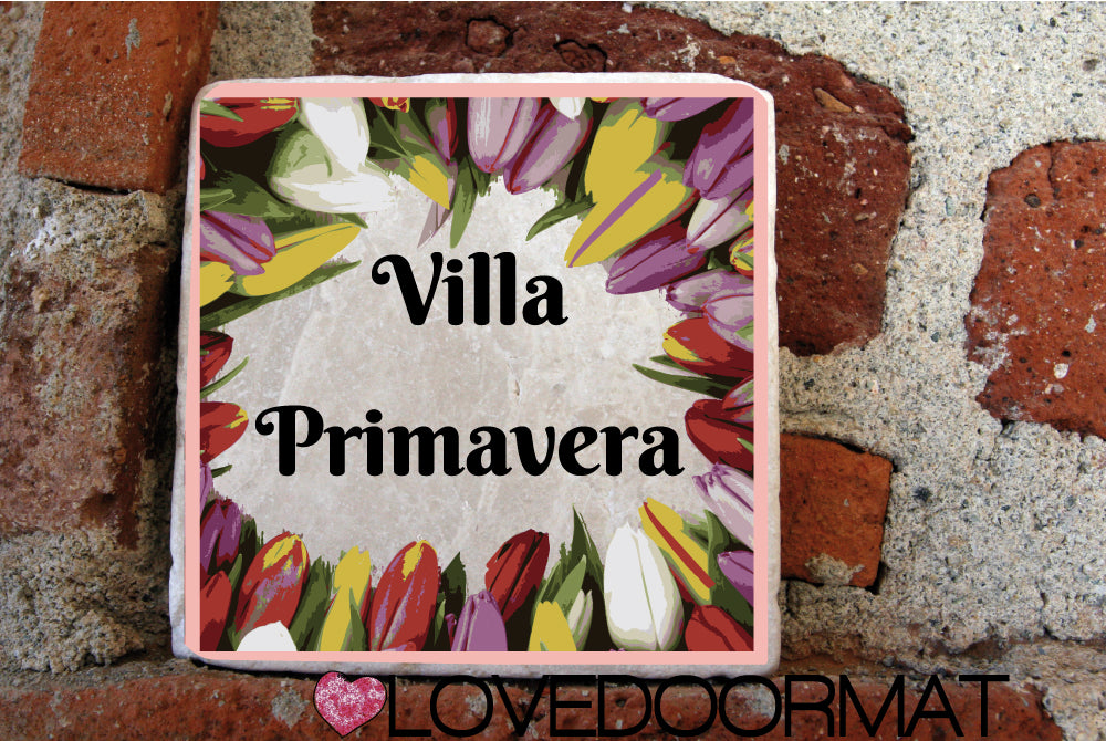 Formella Personalizzata – Primavera – LOVEDOORMAT in Marmo 100% Naturale