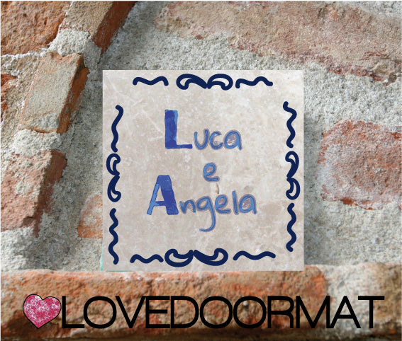 Formella Personalizzata – Tenerezza – LOVEDOORMAT in Marmo 100% Naturale