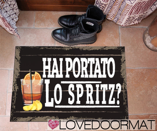 Tappeto Personalizzabile – Hai Portato lo Spritz? – LOVEDOORMAT in Feltro e Gomma, 100% asciugapassi Contenuto multimediale 2 di 8