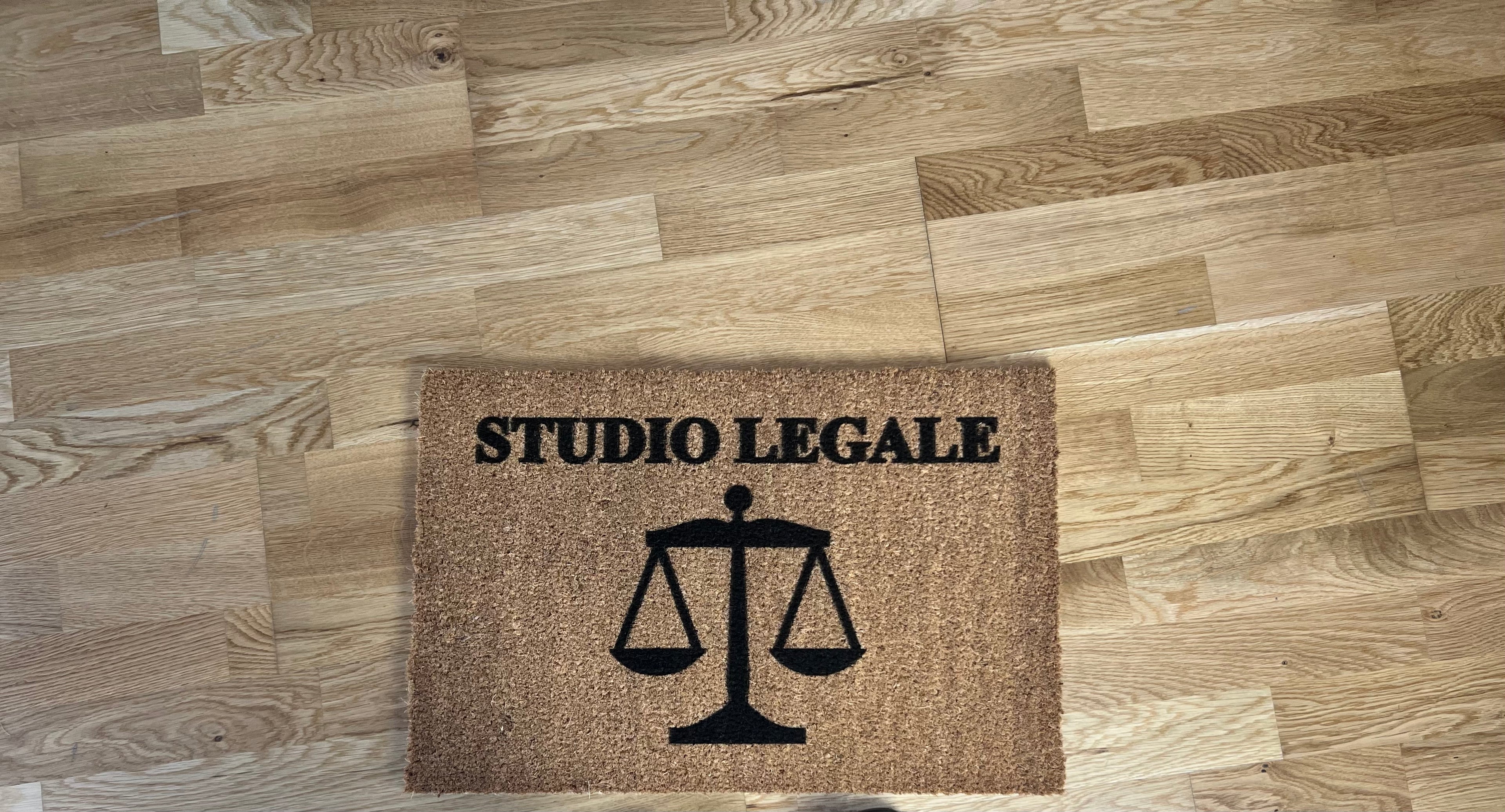 Zerbino personalizzato - Studio Legale - in cocco naturale