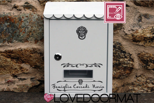 Cassetta Posta Personalizzata – Leone – LOVEDOORMAT In Acciaio Dipinto cm 30x21x7