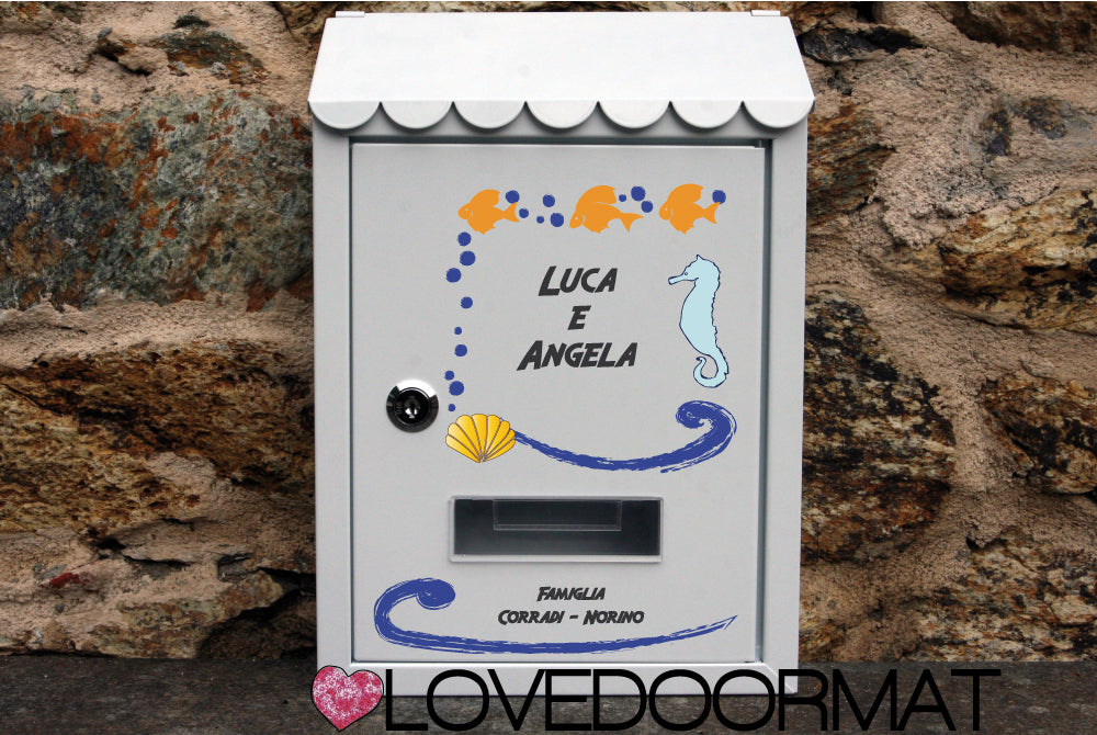 Cassetta Posta Personalizzata – Marina – LOVEDOORMAT In Acciaio Dipinto cm 30x21x7