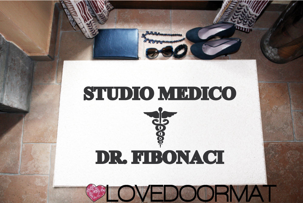 Tappeto Personalizzato – Studio Medico – LOVEDOORMAT in Feltro e Gomma, 100% asciugapassi