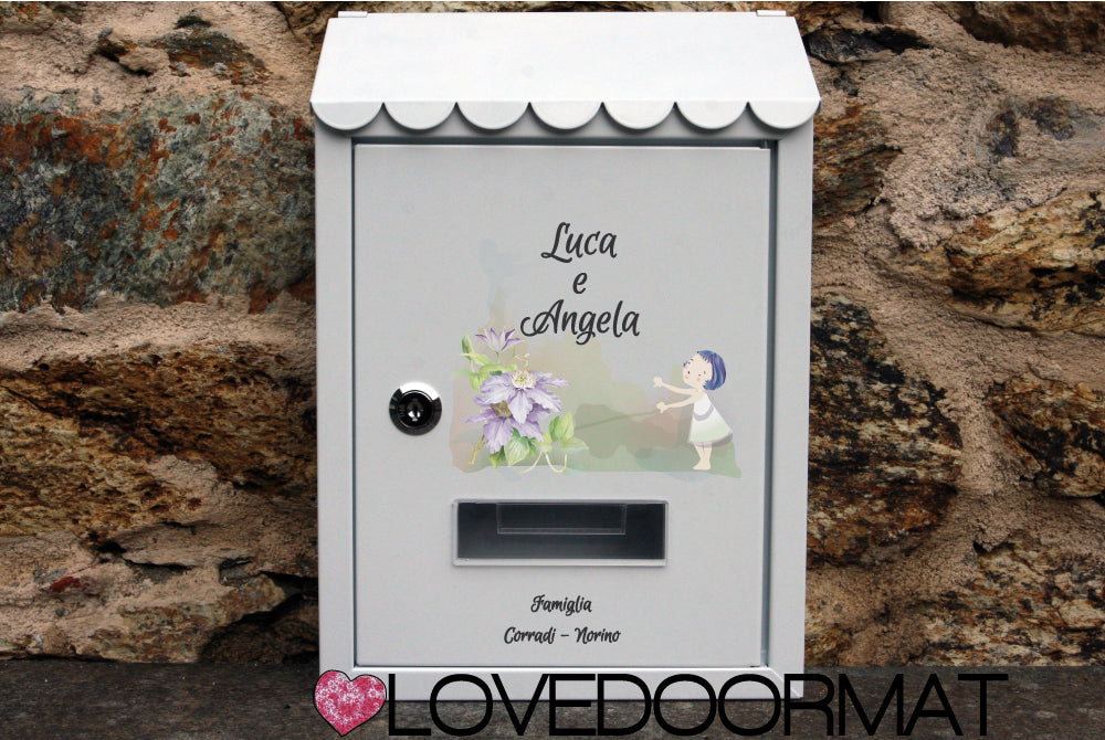 Cassetta Posta Personalizzata – Ninfa dei Monti – LOVEDOORMAT In Acciaio Dipinto cm 30x21x7