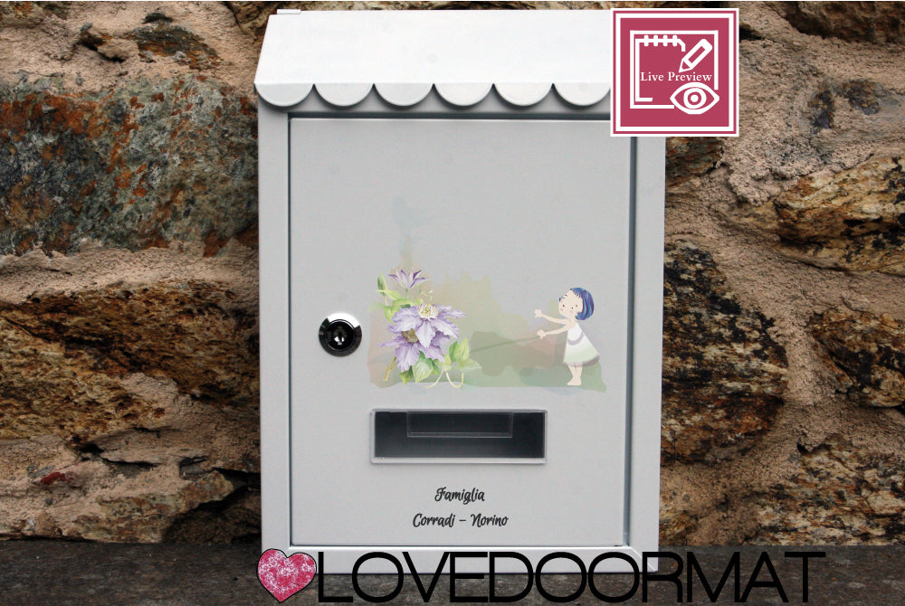 Cassetta Posta Personalizzata – Ninfa dei Monti – LOVEDOORMAT In Acciaio Dipinto cm 30x21x7