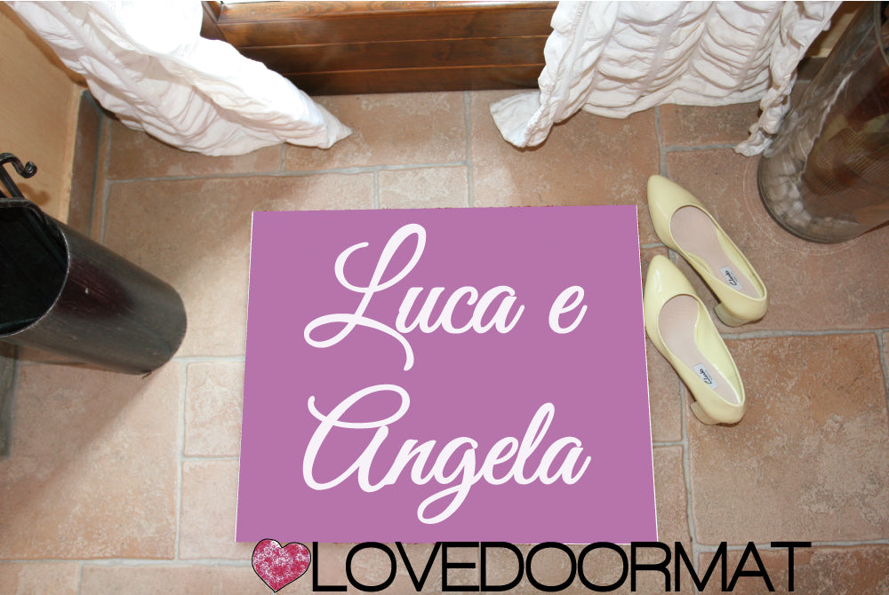 Tappeto Personalizzato – Noi Due, Tuo Testo – LOVEDOORMAT in Feltro e Gomma