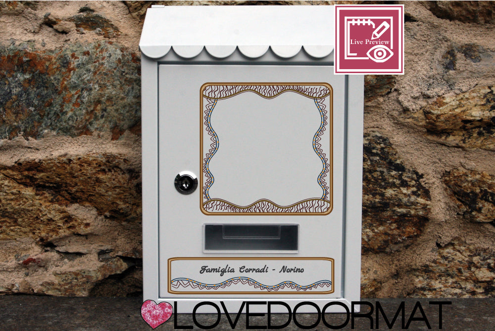 Cassetta Posta Personalizzata – Pacifica – LOVEDOORMAT In Acciaio Dipinto cm 30x21x7