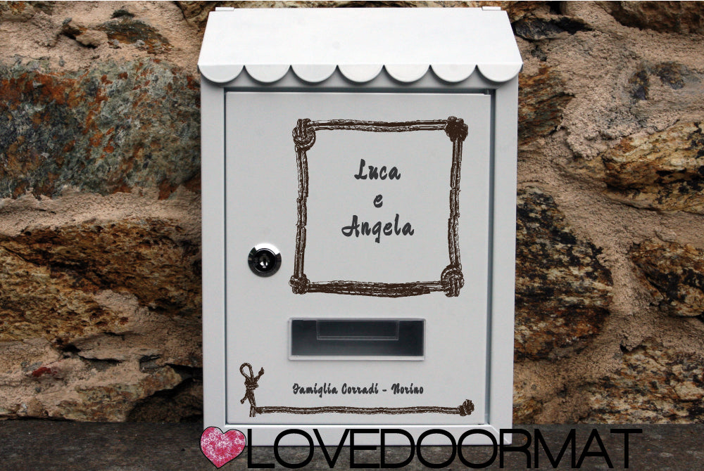 Cassetta Posta Personalizzata – Robusta – LOVEDOORMAT In Acciaio Dipinto cm 30x21x7