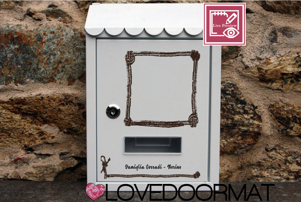 Cassetta Posta Personalizzata – Robusta – LOVEDOORMAT In Acciaio Dipinto cm 30x21x7