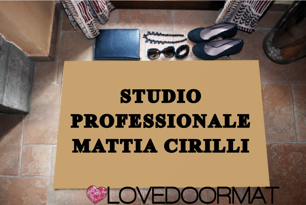 Zerbino Personalizzato – Studio Professionale – LOVEDOORMAT in Feltro, Fondo in Gomma, 100% asciugapassi