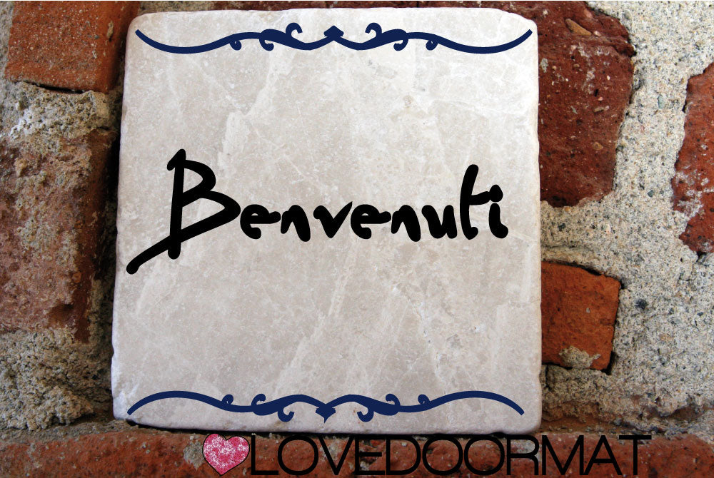 Formella Personalizzata – Graphìa – LOVEDOORMAT in Marmo 100% Naturale