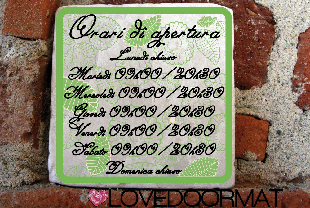 Formella Personalizzata – Armonia – LOVEDOORMAT in Marmo 100% Naturale