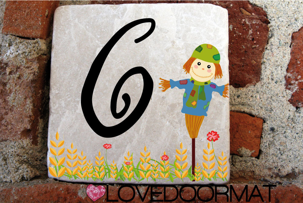 Formella Personalizzata – Spaventapasseri – LOVEDOORMAT in Marmo 100% Naturale