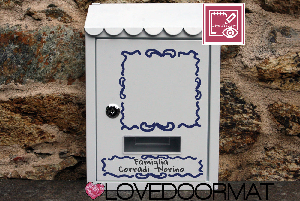 Cassetta Posta Personalizzata – Tenerezza – LOVEDOORMAT In Acciaio Dipinto cm 30x21x7