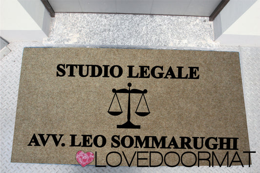 Zerbino Personalizzato – Studio Legale – LOVEDOORMAT in PPL a Intarsio, Agugliato, Fondo in Gomma