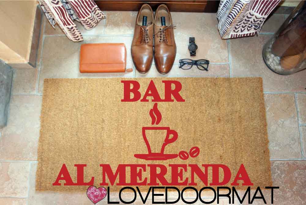 Zerbino Personalizzato – Bar – LOVEDOORMAT in Cocco, Fondo in Gomma, 100% BIO
