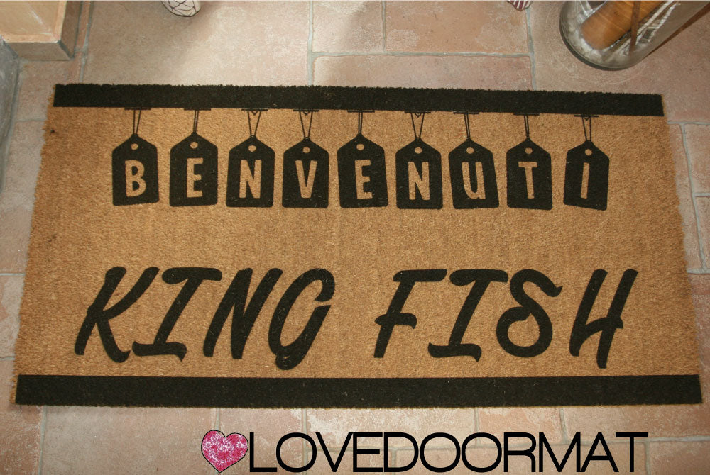 Zerbino Personalizzato – Tag, Tuo Testo – LOVEDOORMAT in Cocco, Fondo in Gomma 100% BIO