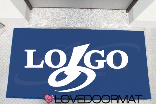 Zerbino Personalizzato Intarsiato per Azienda – Tuo Logo – LOVEDOORMAT in Ppl, Fondo in Gomma