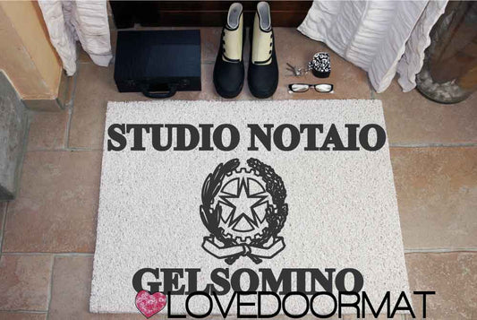 Zerbino Personalizzato – Studio Notaio – LOVEDOORMAT in Pvc, Fondo in Gomma, 100% Impermeabile