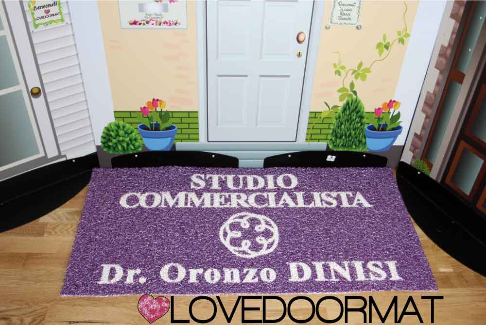 Zerbino Personalizzato – Studio Commercialista – LOVEDOORMAT in Pvc, Fondo in Gomma, 100% Impermeabile