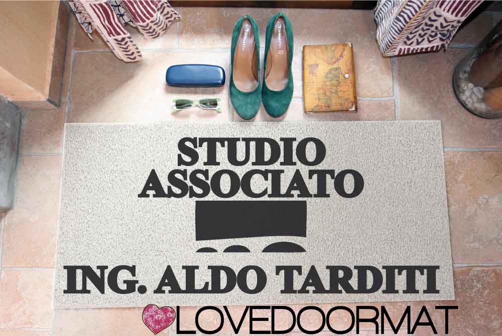 Zerbino Personalizzato – Studio Ingegnere – LOVEDOORMAT in Pvc, Fondo in Gomma, 100% Impermeabile