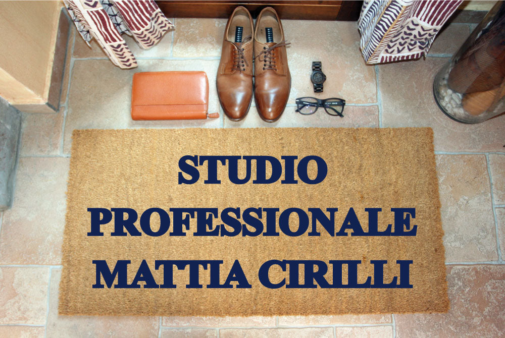 Zerbino Personalizzato – Studio Professionale – LOVEDOORMAT in Cocco, Fondo in Gomma, 100% BIO
