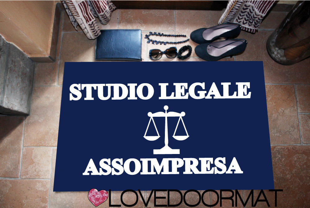Tappeto Personalizzato – Studio Legale – LOVEDOORMAT in Feltro e Gomma e Con Il Tuo Testo