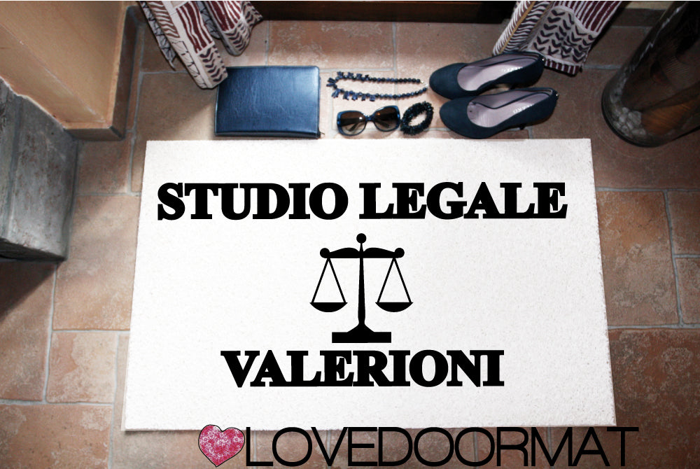 Tappeto Personalizzato – Studio Legale – LOVEDOORMAT in Feltro e Gomma e Con Il Tuo Testo