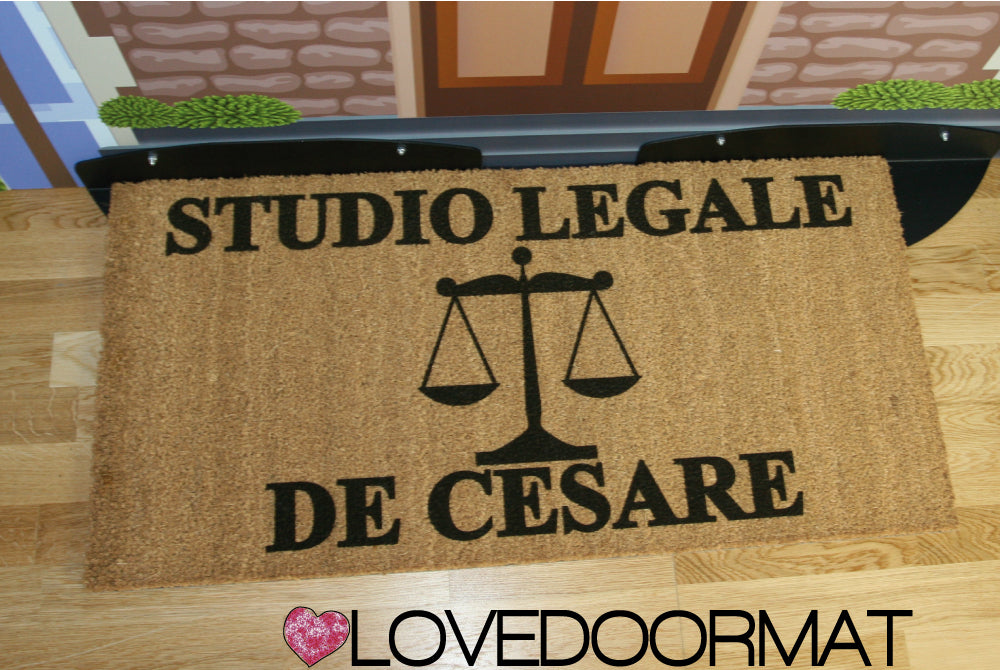 Zerbino Personalizzato – Studio Legale – LOVEDOORMAT in Cocco, Fondo in Gomma 100% BIO e Con Il Tuo Testo