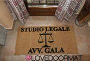 Zerbino Personalizzato – Studio Legale – LOVEDOORMAT in Cocco, Fondo in Gomma 100% BIO e Con Il Tuo Testo